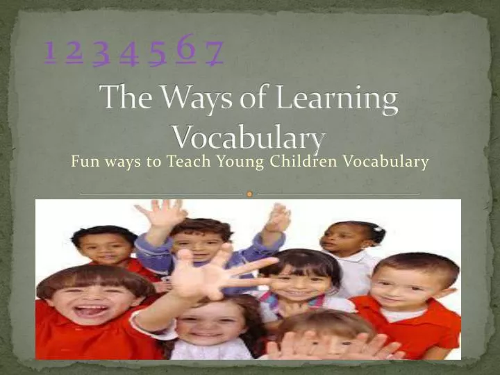 the ways of learning vocabulary