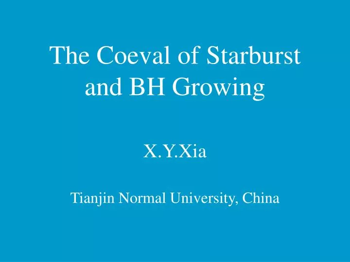 the coeval of starburst and bh growing