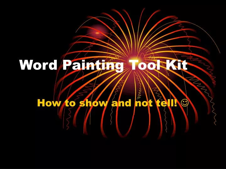 word painting tool kit