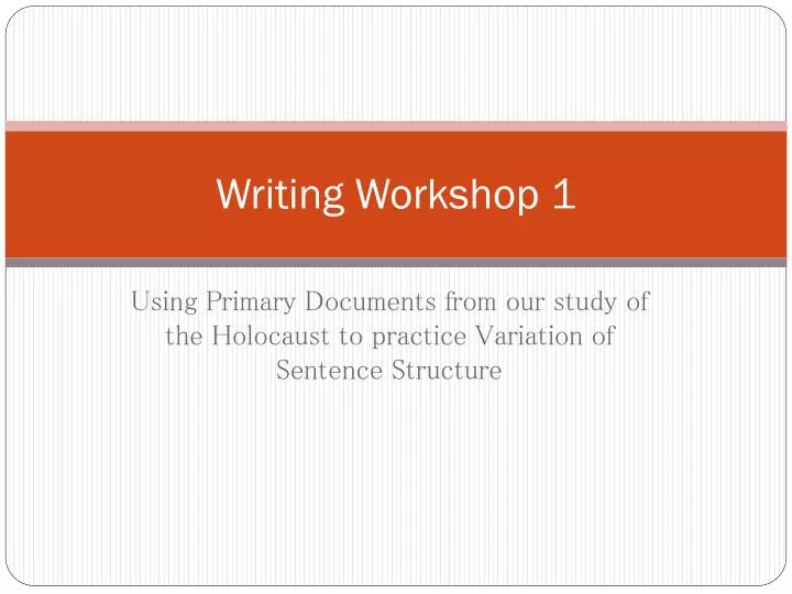 writing workshop 1