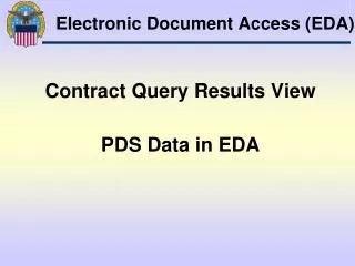 Electronic Document Access (EDA)