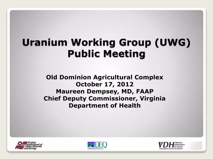 uranium working group uwg public meeting