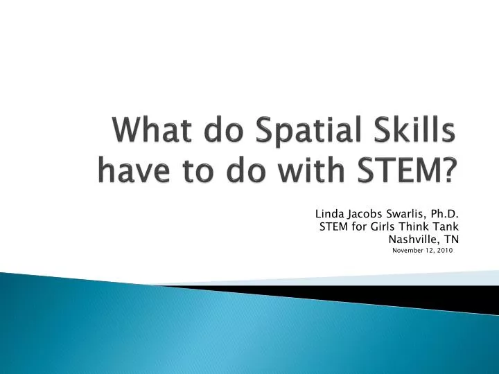 what do spatial skills have to do with stem