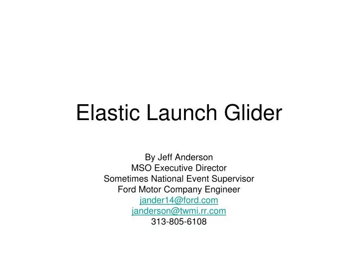elastic launch glider