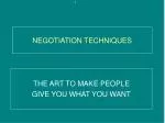 NEGOTIATION TECHNIQUES - slide 1