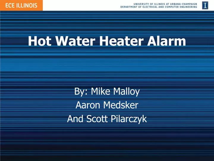 hot water heater alarm