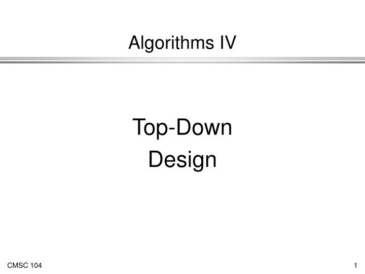 algorithms iv
