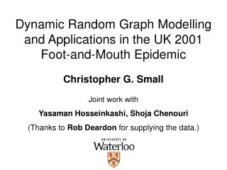 Dynamic Random Graph Modelling and Applications in the UK 2001 Foot-and-Mouth Epidemic