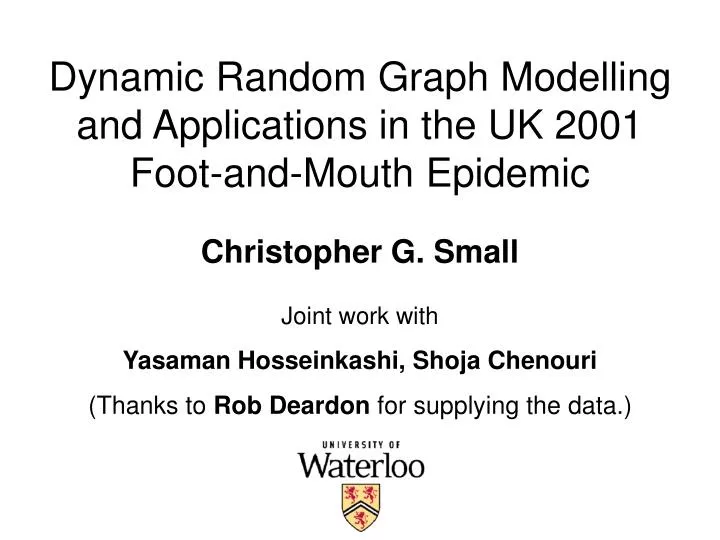 dynamic random graph modelling and applications in the uk 2001 foot and mouth epidemic