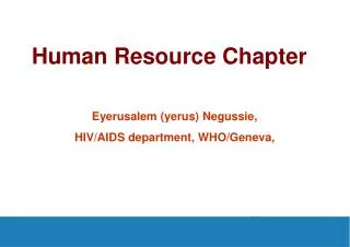 Human Resource Chapter