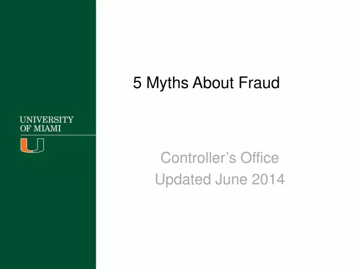5 myths about fraud
