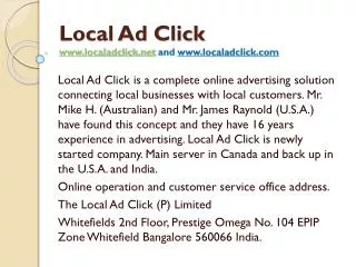 Local Ad Click localadclick and localadclick