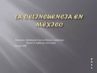 l a delincuencia en m xico