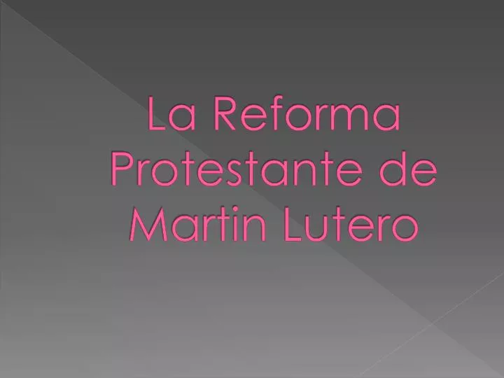 la reforma protestante de martin lutero