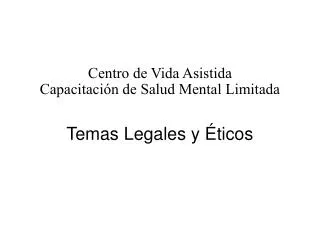 temas legales y ticos