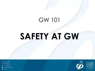 GW 101 SAFETY AT GW