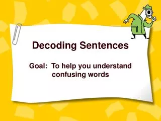 decoding sentences