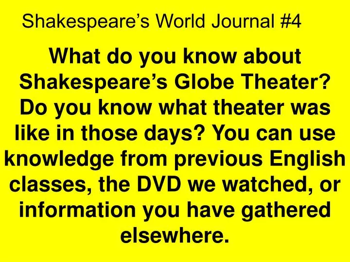 shakespeare s world journal 4