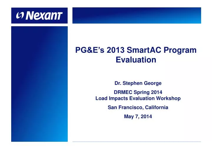 pg e s 2013 smartac program evaluation