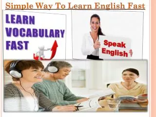 Simple Way To Learn English Fast