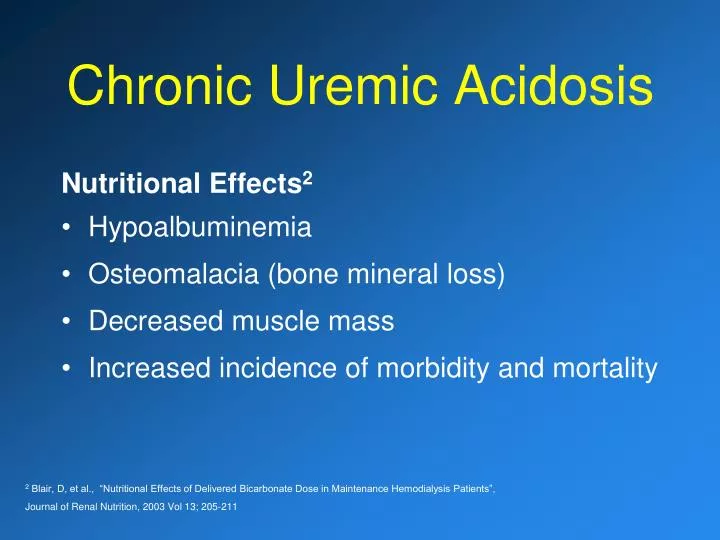 chronic uremic acidosis