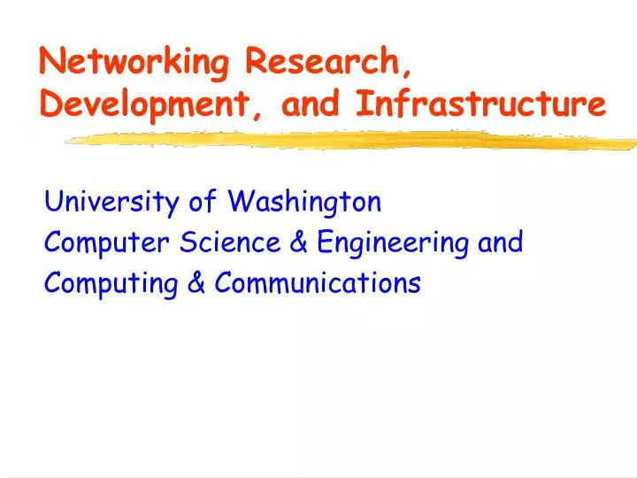 networking research development and infrastructure