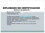 DIPLOMADO EN CERTIFICACION