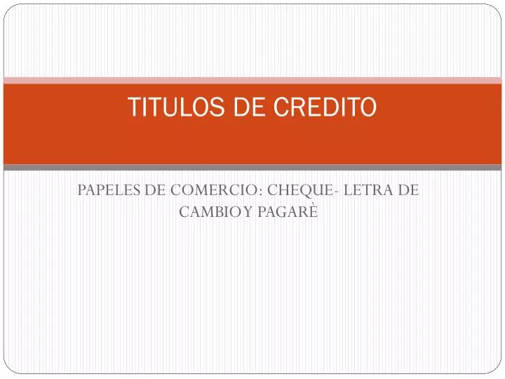 titulos de credito