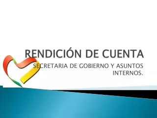 RENDICIÓN DE CUENTA