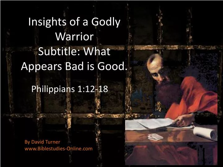 insights of a godly w arrior subtitle what appears b ad is good
