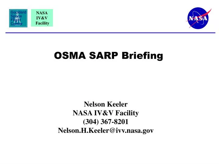 osma sarp briefing
