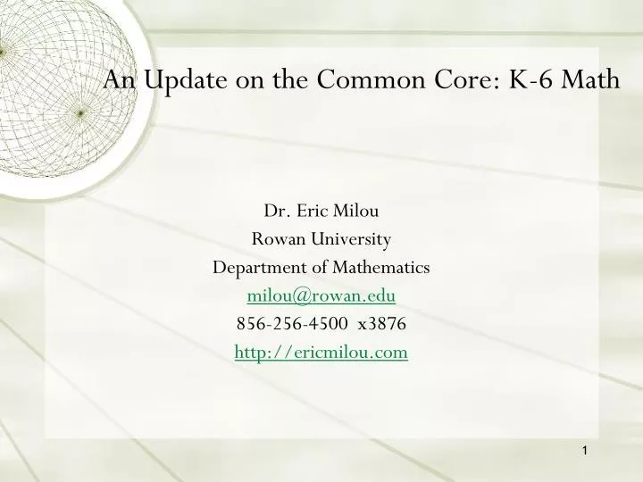 an update on the common core k 6 math