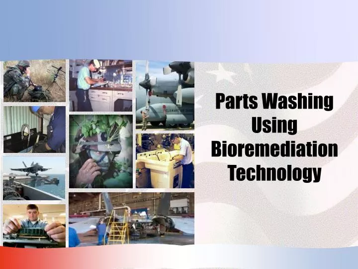 parts washing using bioremediation technology