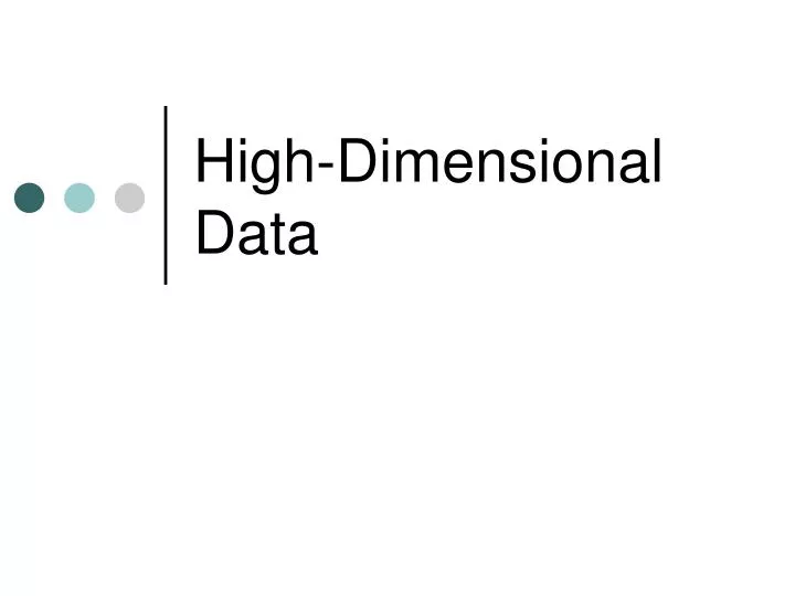 high dimensional data
