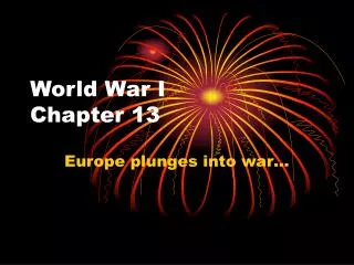 World War I Chapter 13