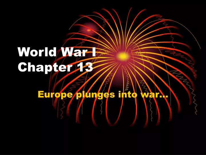 world war i chapter 13