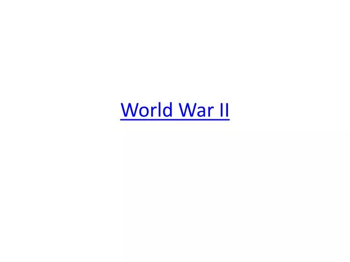 world war ii