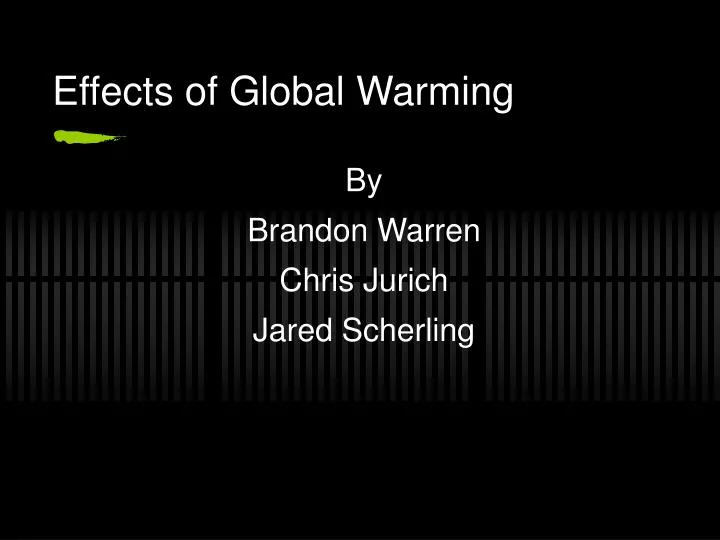 effects of global warming