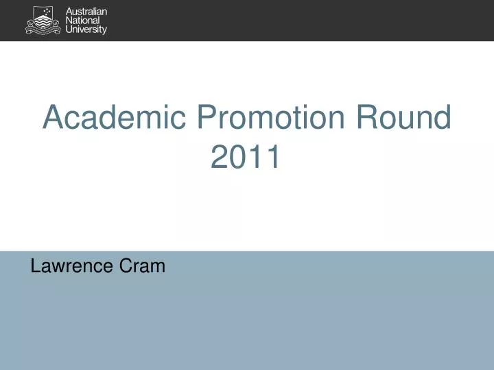 academic promotion round 2011