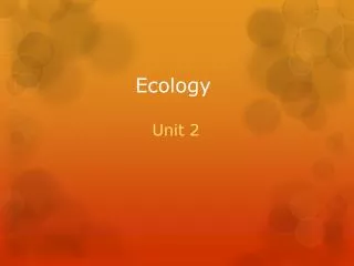 Ecology