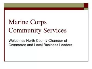 Marine Corps Community Services
