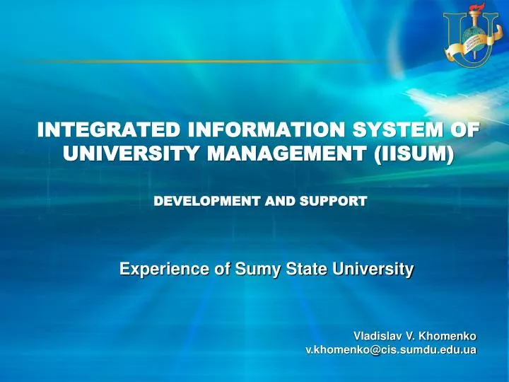 integrated information system of university management iisum