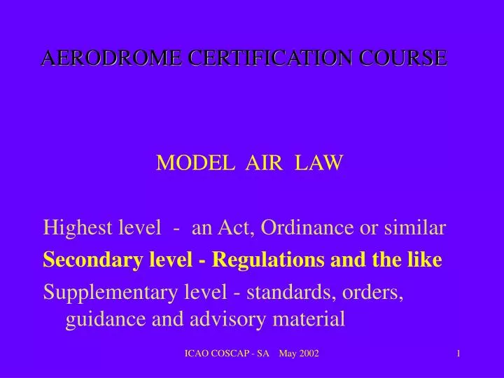 aerodrome certification course