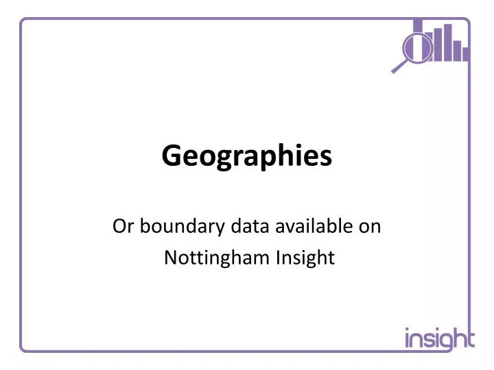 geographies