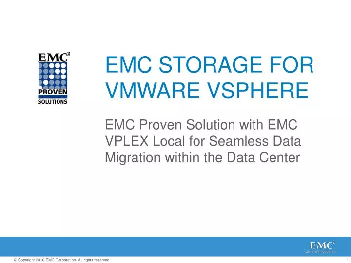emc storage for vmware vsphere