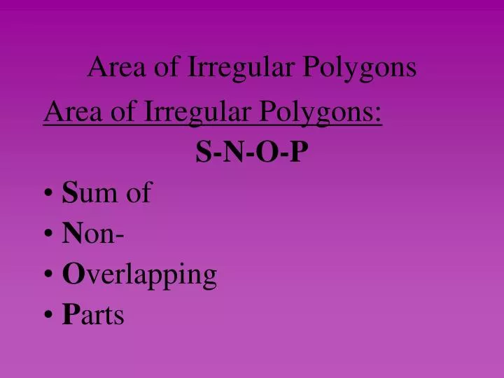 area of irregular polygons