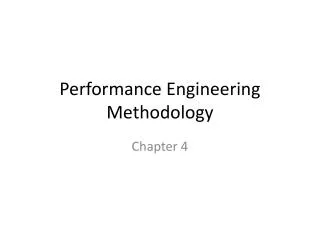 Performance Engineering Methodology