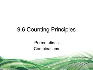 9 6 counting principles