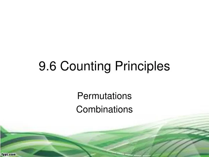 9 6 counting principles