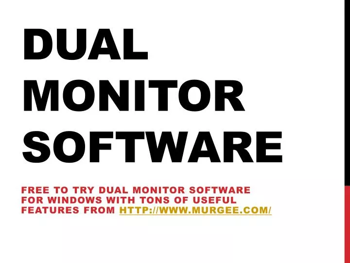 dual monitor software